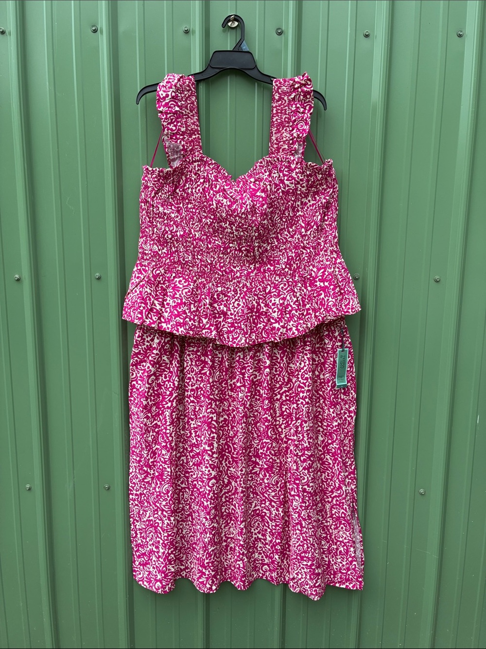 Women’s Smocked Tank Top & Midi Skirt 2-Piece Size 3X